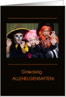 Danish Halloween, Allehelgensaften, Costumed Children card