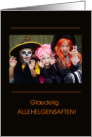 Danish Halloween, Allehelgensaften, Costumed Children card