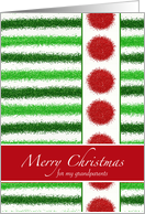 Christmas for Grandparents with Faux Glitter Geometric Design card