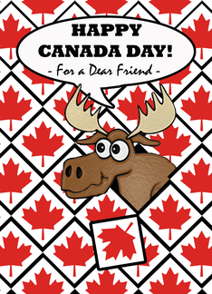 Canada Day for Friend, Moose Head Surprise
