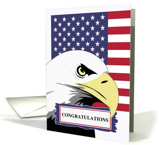 Police Officer New Job Congratulations with Bald Eagle card (1322172)