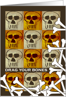 Drag Your Bones to a Halloween Haunted House Party Invitation card
