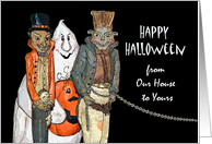 Halloween from Our House to Yours with Funny Looking Monsters card