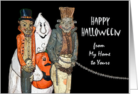 Halloween from My Home to Yours with Funny Looking Monsters card
