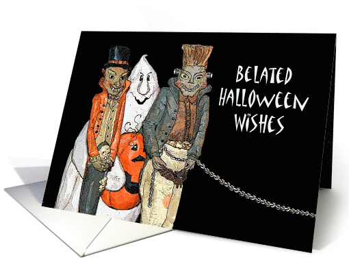 Belated Halloween with Vampire and Ghost and Monster in Chains card
