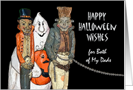 For Both My Dads Halloween with Vampire and Friends at Night card