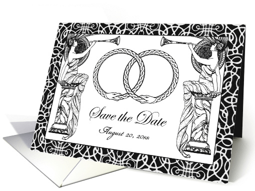 Save the Date for Wedding Vow Renewal with Double Ouroboros card