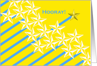 Hooray!, Gold Star Rushing Forward, Academic Achievement card