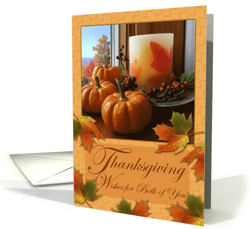 Thanksgiving for Both of You with Autumn Still Life and Pumpkins card