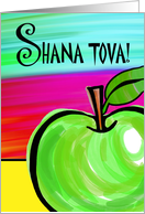 Shana Tova Rosh Hashanah for Mom with Colorful Apple Design card