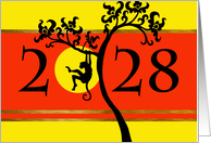 Chinese New Year of the Monkey, 2028, From Our Home to Yours card