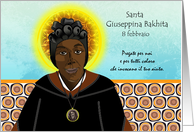St. Giuseppina Bakhita, St. Josephine Bakhita Feast Day in Italian card