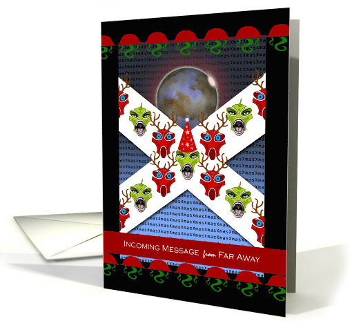 Christmas from Far Away with Planet X Sci-fi Festive Aliens card