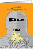 Halloween for Parents, Cute Mummy Holding a Puppy Mummy card