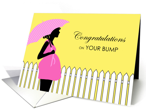 Congratulations on Your Bump, Pregnancy, Expecting a Girl in Pink card