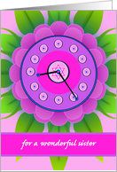 Congratulations on Bat Mitzvah for Sister with Mazel Tock Flower card