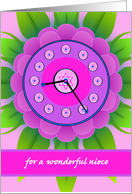 Congratulations on Bat Mitzvah for Niece with Mazel Tock Flower card