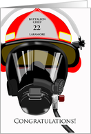 Custom Congratulations on Promotion to Battalion Chief with Helmet card