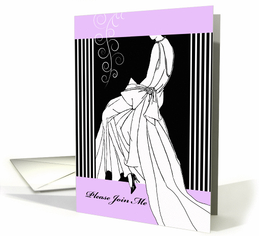 Be My Mistress of Ceremonies? Wedding Attendant Invitation, Gown card
