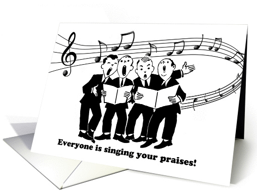 Congratulations on Singing Performance, Singing Your Praises card