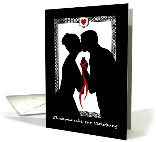 Glckwnsche zur verlobung Congrats on Engagement in German card