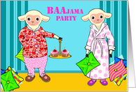 BAAjama Party Invitation, Cute Pajama Party with Sheep card