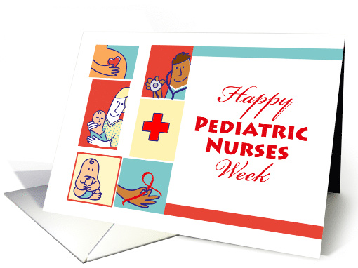 Pediatric Nurses Week, Nurses and Babies Illustration card (1474238)
