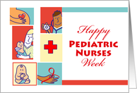 Pediatric Nurses Week, Nurses and Babies Illustration card