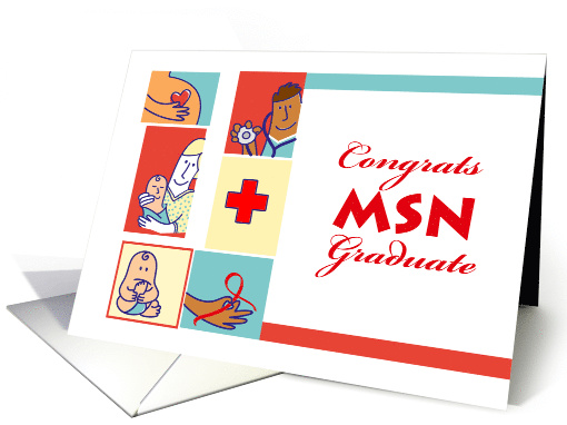 Congratulations on Graduation, MSN Degree in Nursing, Nurses card