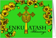 Enkutatash Blessings, Ethiopian New Year, Daisy Chain and Cross card