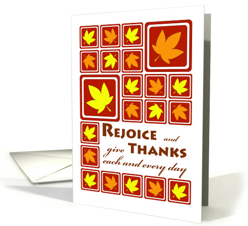 Rejoice and Give Thanks Each and Every Day, Spiritual Message card