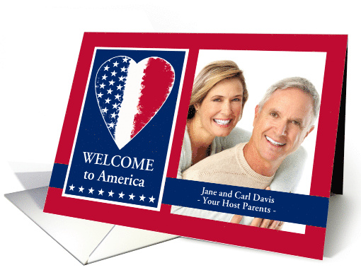 Welcome for Foreign Exchange Student, Custom Front, Add Photo card