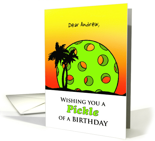 Wishing You a Pickle of a Birthday with Pickleball Sunset... (1496126)