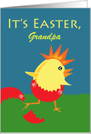 Custom Easter for Grandpa with Punk Rock Chick Add Your Text card