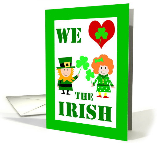 We Heart Love the Irish Cute St. Patrick's Day from Both of Us card