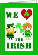 We Heart Love the Irish Cute St. Patrick’s Day from Both of Us card