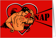 Gay Valentine’s Day with SNAP Retro Muscle Man Breaking Chain card