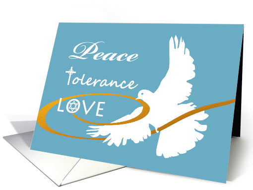 Passover for Friend with White Dove and Golden Ribbon card (1515176)