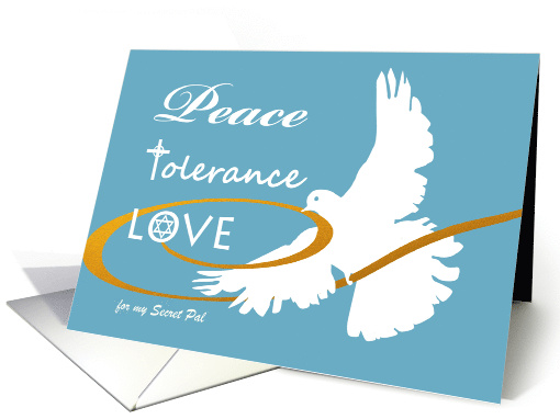 Passover for Secret Pal with Dove and Golden Ribbon card (1516456)