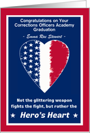 Corrections Officers Academy Graduation with Custom Front Text card