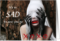Gothic Themed Goodbye Bloody XOXO Alternative card