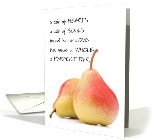 Sweetest Day, Gay, Lesbian, Pair of Pears card (1530388)