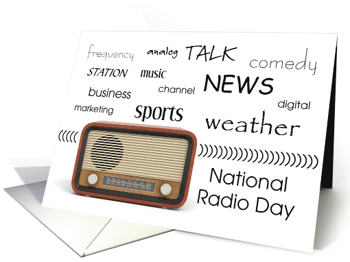 National Radio Day, Vintage Radio, Descriptors card (1530792)