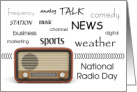 National Radio Day, Vintage Radio, Descriptors card