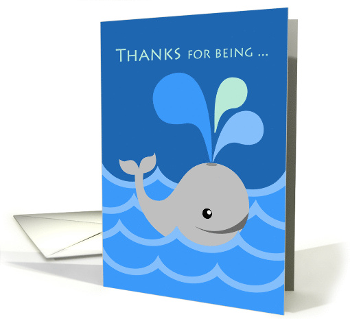 Thanks for Being a Breath of Fresh Air with Cute Whale card (1534596)