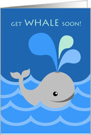 Get Whale Well Soon Cute with Whale in Waves card