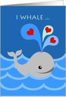 I Whale Always be Your Valentine Anniversary for Wife card