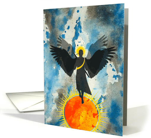 Guardian Angel and Sun with Modern Contemporary Design card (1541232)