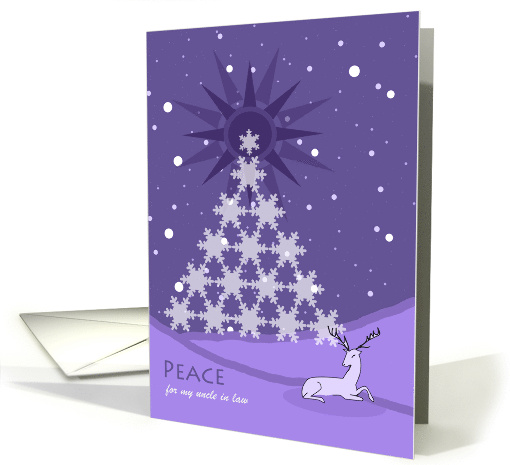 Christmas Peace for Uncle in Law in Violet Colors card (1542930)