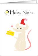 O Holey Night Merry Swissmas with Funny Christmas Mouse card